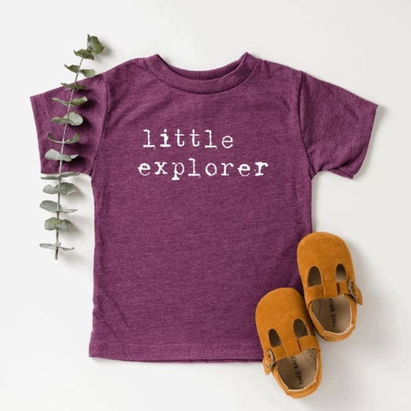 Little Explorer Toddler Tee- Plum - Picture 1 of 1